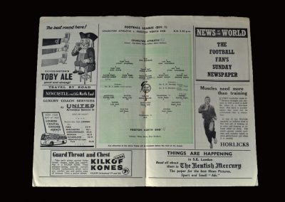 Charlton v Preston 15.09.1955 (Jimmy moves to London and the 1st Division)