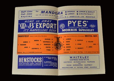 Mansfield v Bristol Rovers 11.04.1964