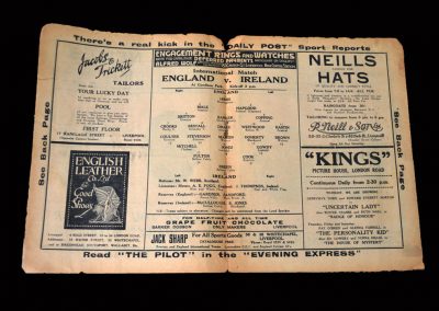 England v Ireland 06.02.1935