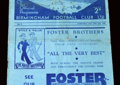 Birmingham v Sunderland 25.12.1936