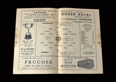Sunderland v Arsenal 24.09.1955 (last league game)