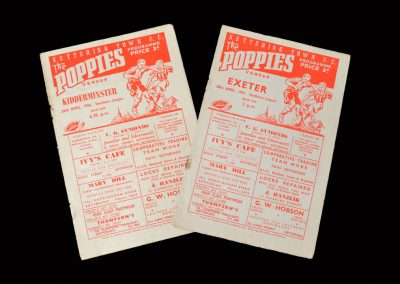Kettering v Kidderminster 26.04.1956 | Kettering v Exeter 28.04.1956