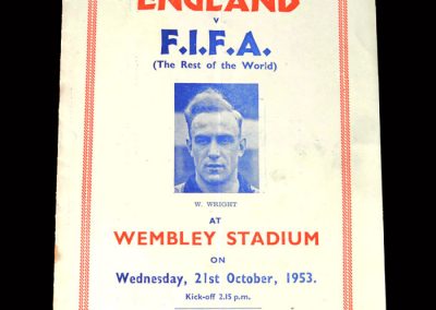England v Rest of the World (FIFA) 21.10.1953 - pirate
