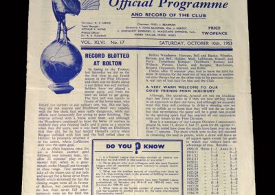 Arsenal v Spurs 10.10.1953