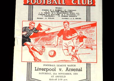 Arsenal v Liverpool 21.11.1953