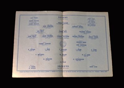 Boxers v Jockeys 03.05.1954 (Lawton)