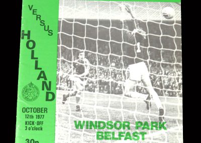 Northern Ireland v Holland 12.10.1977 - last international game