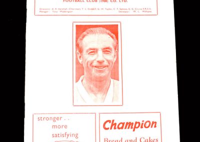 Stoke v Huddersfield 28.10.1961 (Stans back at stoke aged 46!)