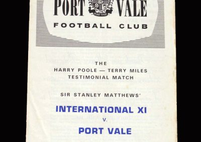 International 11 v Port Vale 29.08.1967