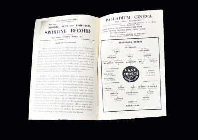 Blackburn v Brentford 19.09.1949