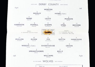 Derby v Wolves 08.10.1949
