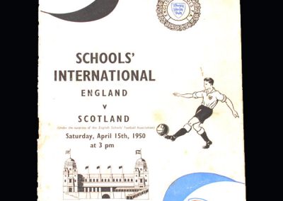 England Schools v Scotland Schools 15.04.1950