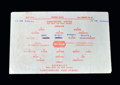 Man Utd v Burnley 11.05.1946 - Lancashire Cup Final