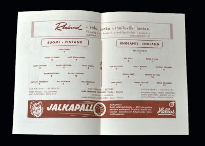 England v Finland 20.05.1956