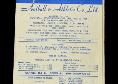 Bolton v Man Utd 12.11.1955 Eddie Coleman debut
