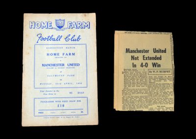 Man Utd v Home Farm 23.04.1956 - Friendly