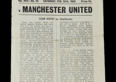 Man Utd v Charlton 25.02.1950