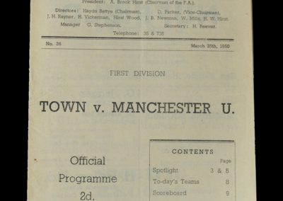 Man Utd v Huddersfield 25.03.1950