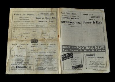 Notts County v Ipswich 09.09.1948