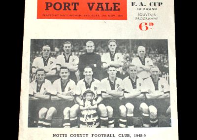 Notts County v Port Vale 27.11.1948 - FA Cup 1st Round