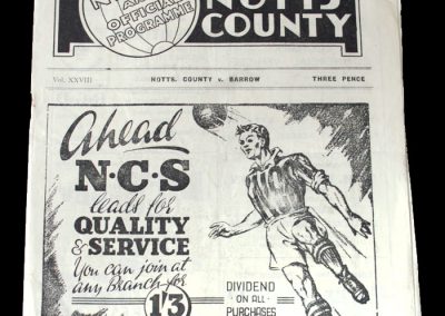 Notts County v Barrow 11.12.1948 - FA Cup 2nd Round