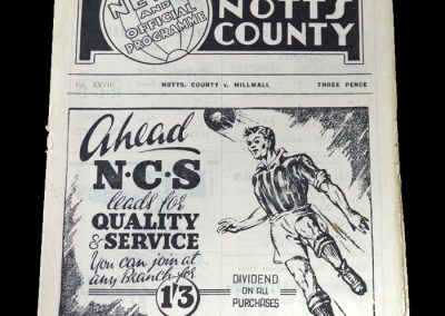 Notts County v Millwall 19.03.1949