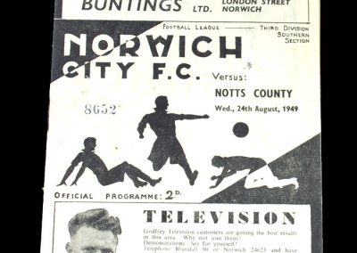 Notts County v Norwich 24.08.1949