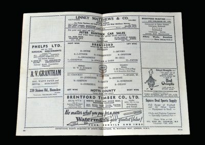 Notts County v Brentford 04.11.1950