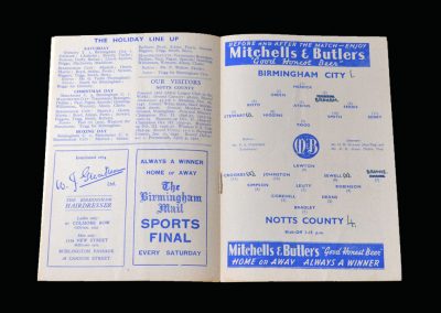Notts County v Birmingham 30.12.1950