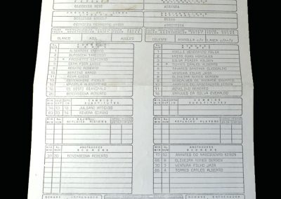 Brazil v Italy 21.06.1970 - World Cup 1970 Final Team Sheets