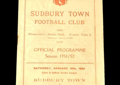 Sudbury v Long Melford 19.01.1952