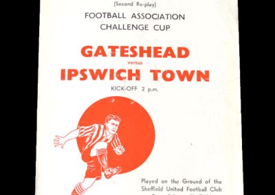 Gateshead v Ipswich 21.01.1952 - FA Cup 3rd Round 2nd Replay