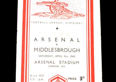 Middlesbrough v Arsenal 09.04.1949