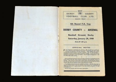 Derby v Arsenal 29.01.1949 - FA Cup 4th Round