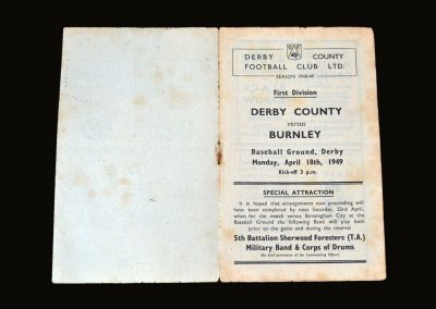 Derby v Burnley 18.04.1949