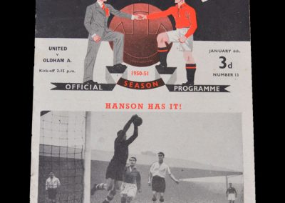 Man Utd v Oldham 06.01.1951 - FA Cup 3rd Round