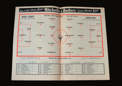 Derby v Aston Villa 26.08.1950