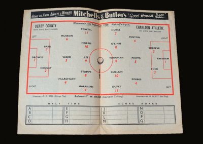 Derby v Charlton 06.09.1950
