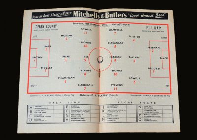 Derby v Fulham 16.09.1950
