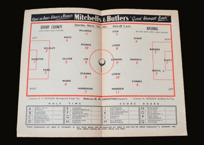 Derby v Arsenal 17.03.1951