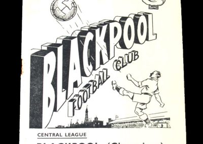 Blackpool Reserves v Rest of Central League 30.09.1950