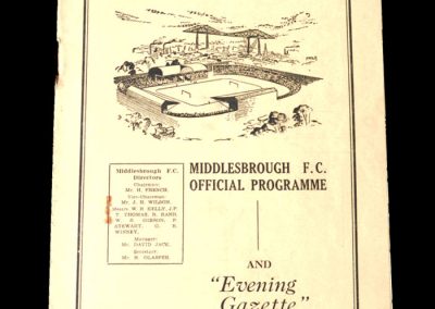Middlesbrough v Huddersfield 30.09.1950
