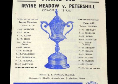 Irvine v Petershill 19.05.1951 - Scottish Junior Cup Final