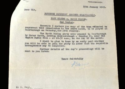East Riding v North Riding 29.01.1949 (Northern Amateurs)
