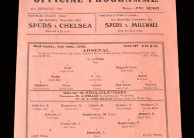 Arsenal v Dynamo 21.11.1945 3-4