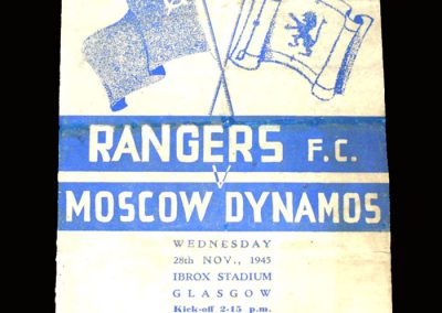 Rangers v Dynamo 28.11.1945 2-2