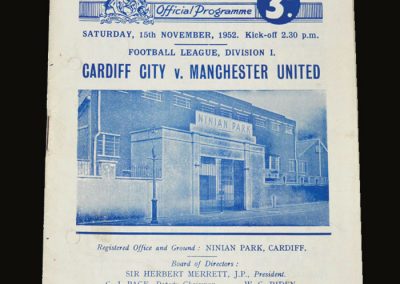 Man Utd v Cardiff 15.11.1952