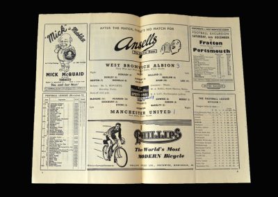 Man Utd v West Brom 29.11.1952