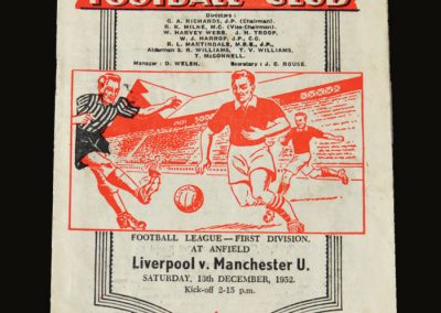 Man Utd v Liverpool 13.12.1952