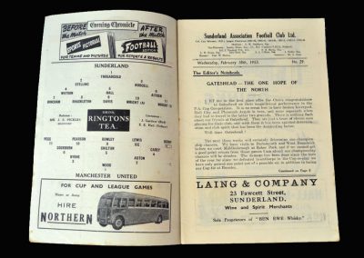 Man Utd v Sunderland 18.02.1953